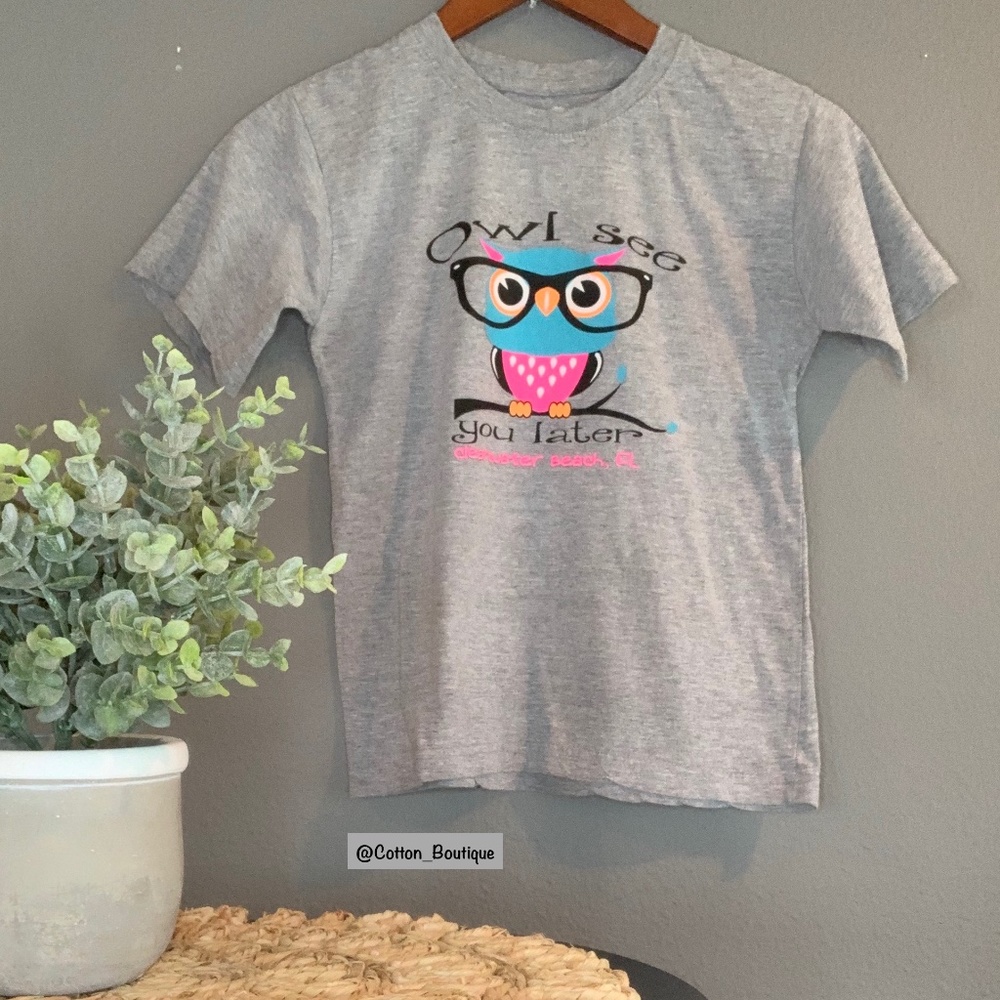 Girl’s Graphic T-Shirt (“Owl See You Later”)